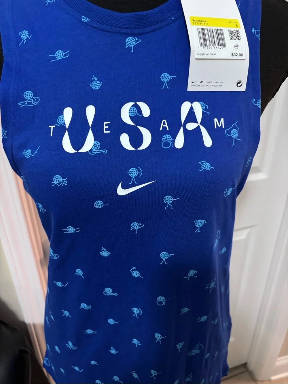 Nike Royal Blue USA Graphic Sleeveless Tank